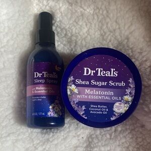 Dr Teal's Purple Sleep Spray and Shea Sugar Scrub